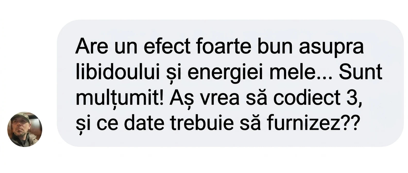 Mesaj de la client