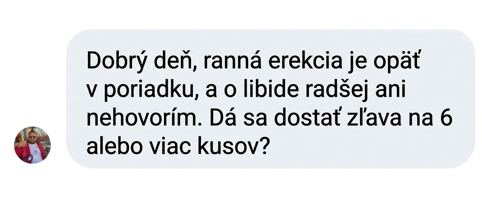 Správa od zákazníka